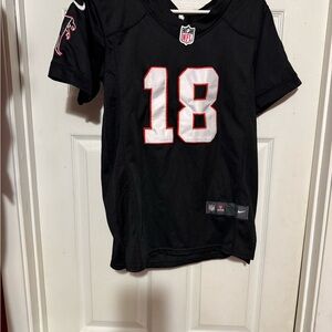 Nike Black Atlanta  Falcons Football Jersey with White and Red #18